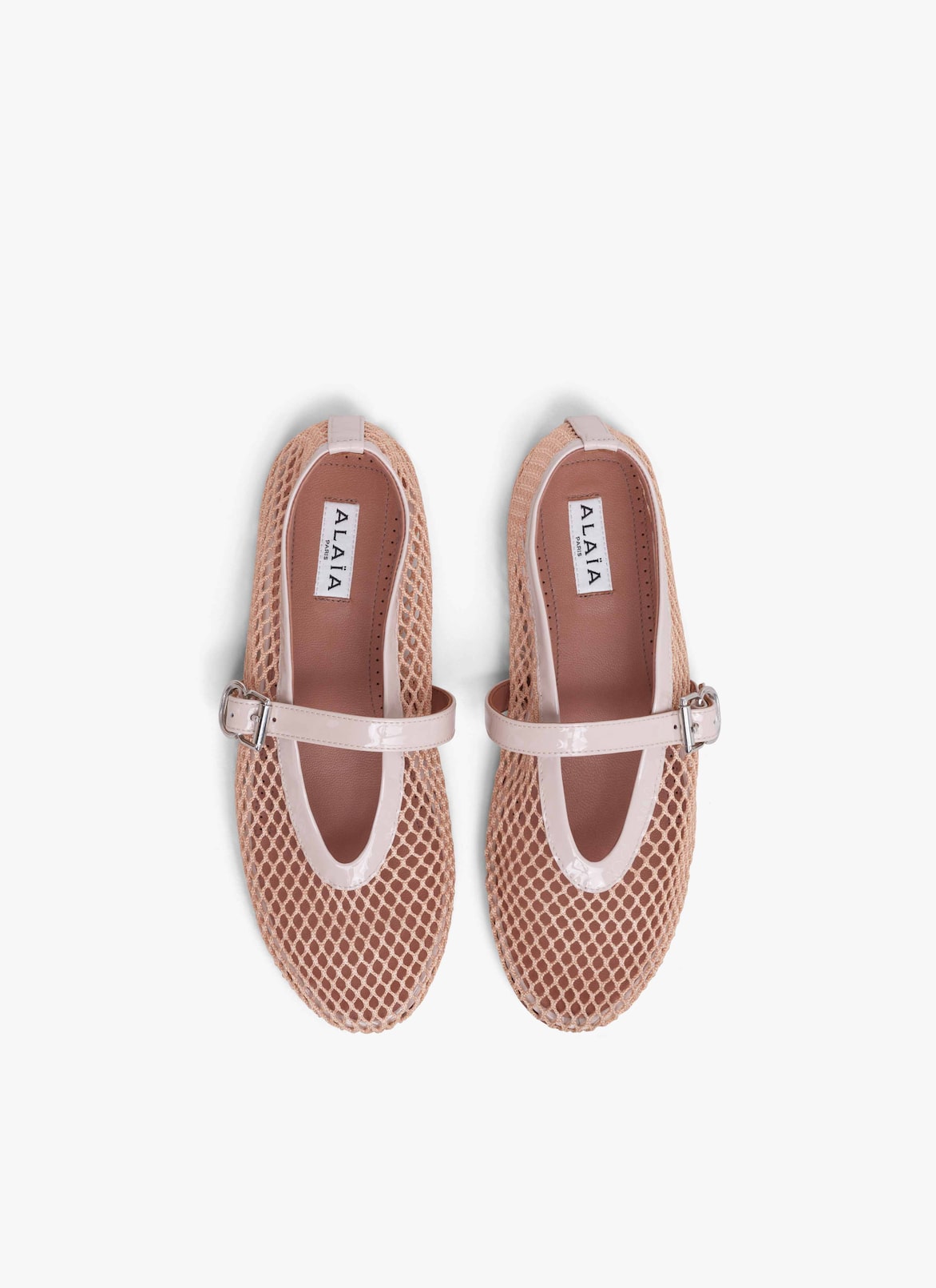 BALLET FLATS IN FISHNET ALAÏA NUDE BALLET FLATS IN FISHNET